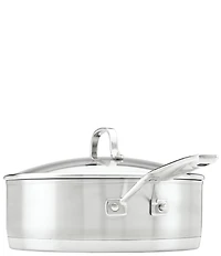 KitchenAid 3-Ply Base Helper Handle Deep Saute Pan with Lid, 4.5 Qt.