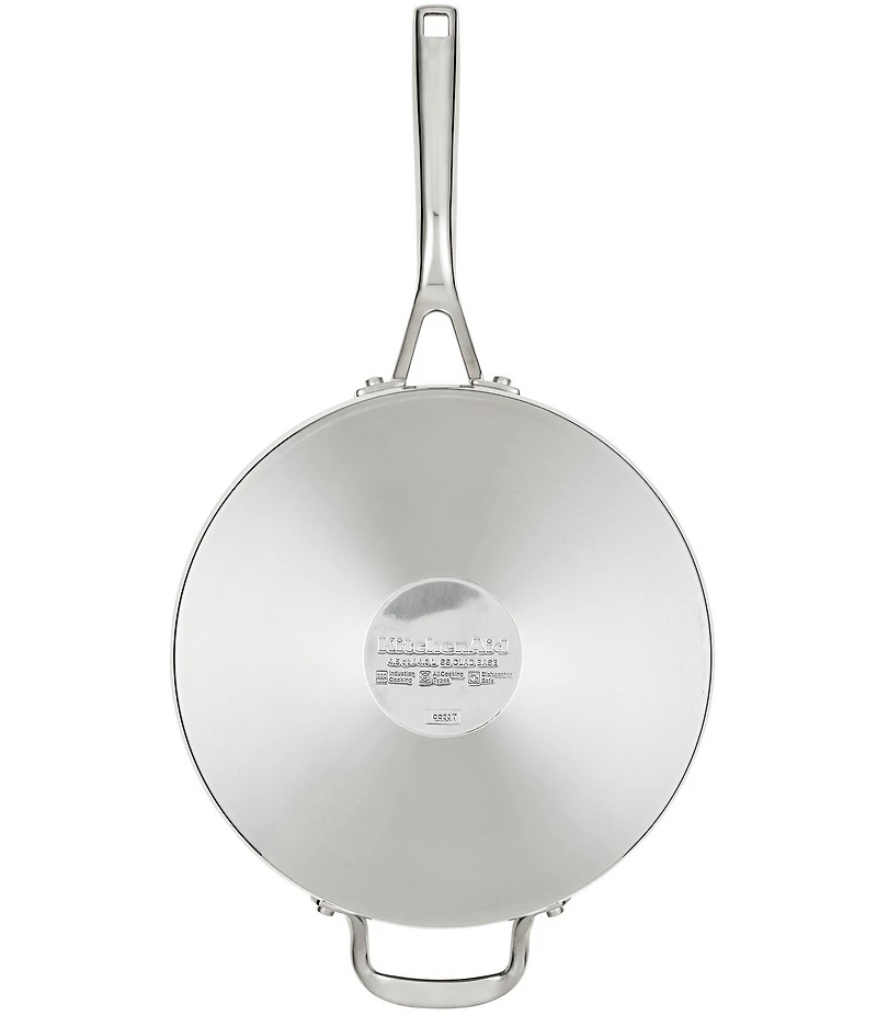 KitchenAid 3-Ply Base Helper Handle Deep Saute Pan with Lid, 4.5 Qt.
