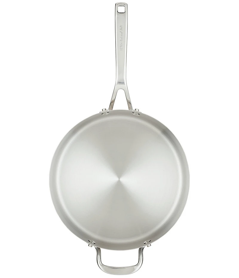KitchenAid 3-Ply Base Helper Handle Deep Saute Pan with Lid, 4.5 Qt.