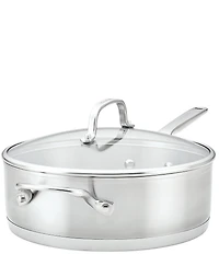 KitchenAid 3-Ply Base Helper Handle Deep Saute Pan with Lid, 4.5 Qt.