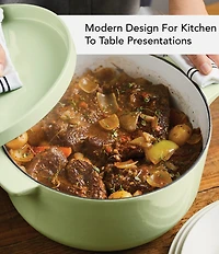 Kitchenaid 6-Quart Round Enameled Cast Iron Dutch Oven with Stainless Steel Knob