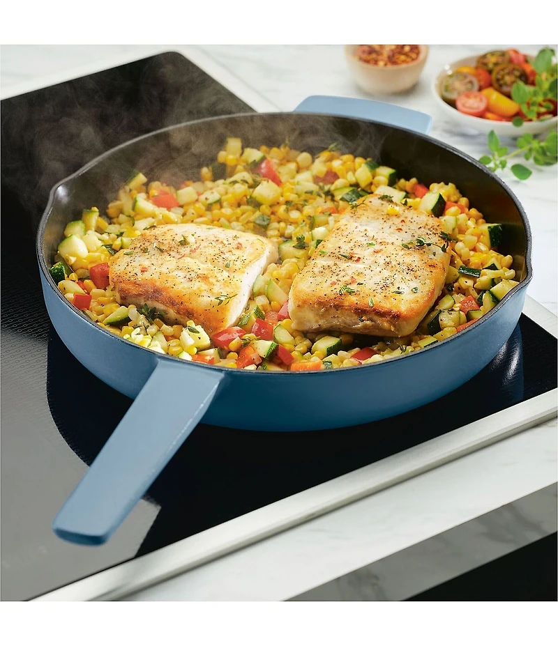 Kitchenaid Enameled Cast Iron Induction Skillet with Helper Handle and Pour Spouts, 12-Inch