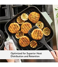 Kitchenaid Enameled Cast Iron Square Grill and Roasting Pan, 11-Inch