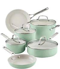 KitchenAid Hard Anodized Ceramic Nonstick 10-Piece Cookware Pots and Pans Set
