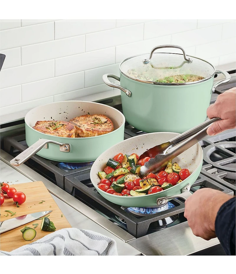 KitchenAid Hard Anodized Ceramic Nonstick 10-Piece Cookware Pots and Pans Set