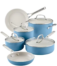 KitchenAid Hard Anodized Ceramic Nonstick 10-Piece Cookware Pots and Pans Set