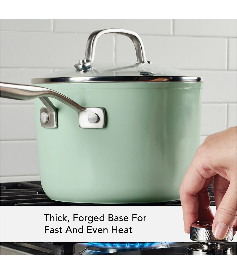KitchenAid Hard Anodized Ceramic Nonstick Cookware Sauce Pan, 3-Quart