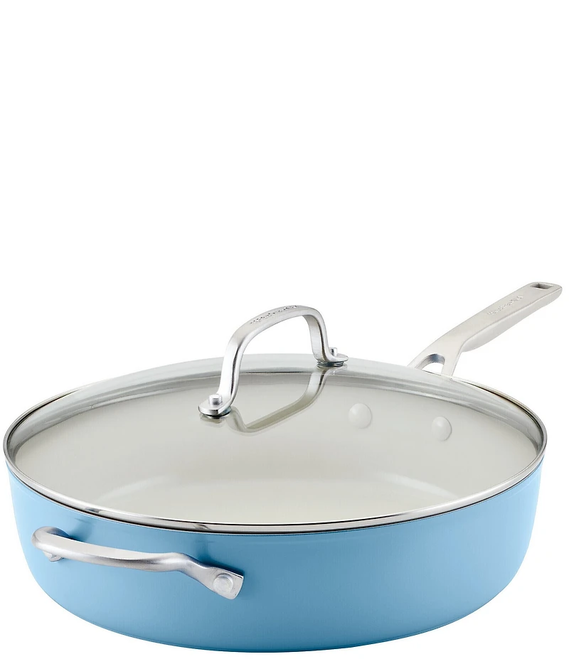 Kitchenaid Hard Anodized Ceramic Nonstick Saute Pan with Lid, 5-Quart
