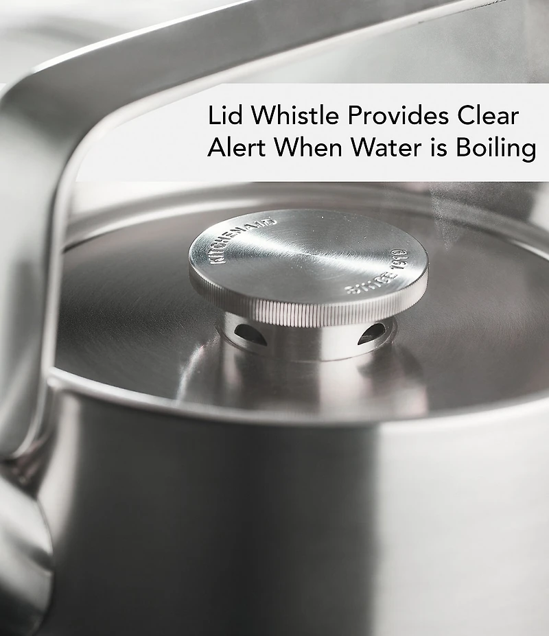 KitchenAid Stainless Steel Whistling Induction Teakettle, 1.9-Quart