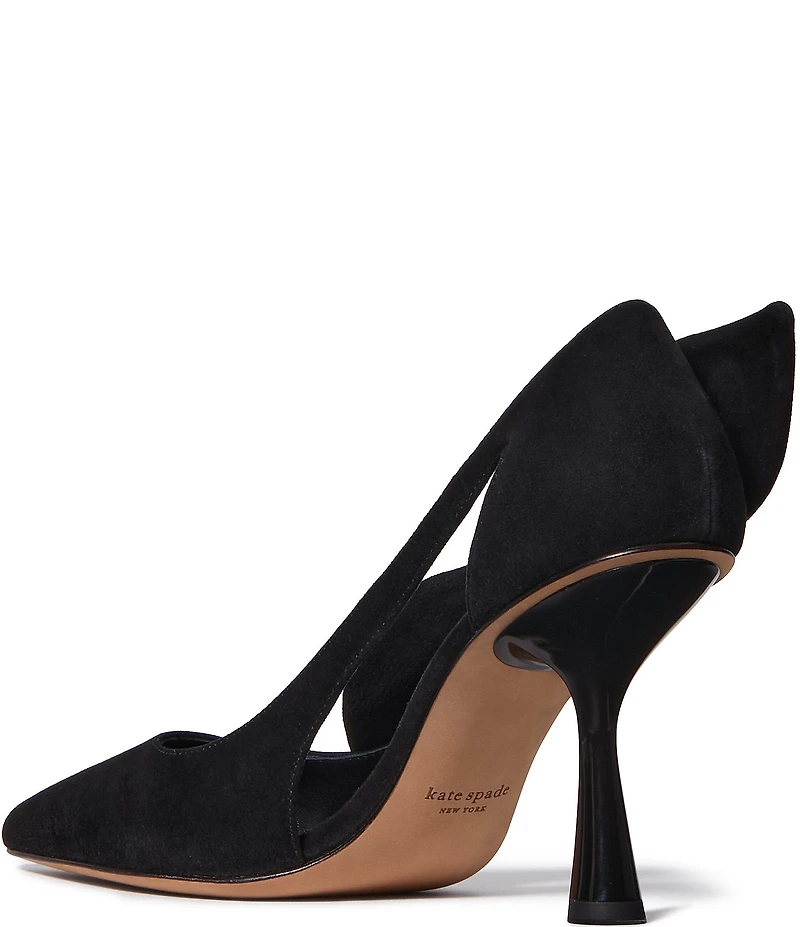 klate spade new york Bunnie Suede Side Bow Dress Pumps