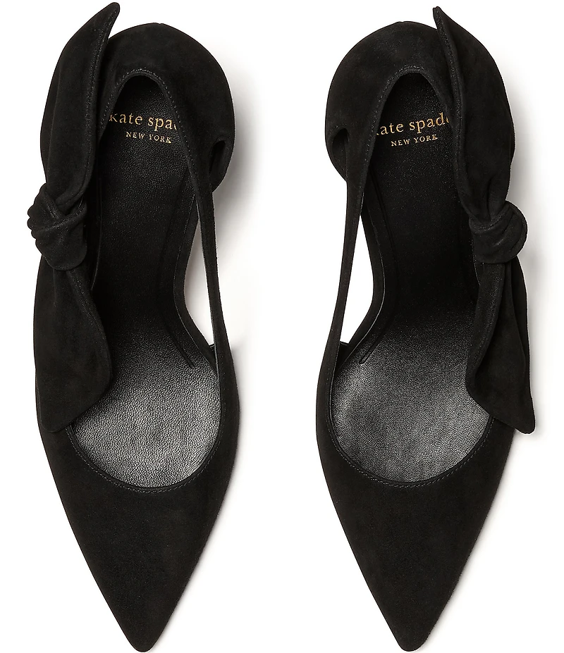 klate spade new york Bunnie Suede Side Bow Dress Pumps