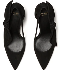 klate spade new york Bunnie Suede Side Bow Dress Pumps