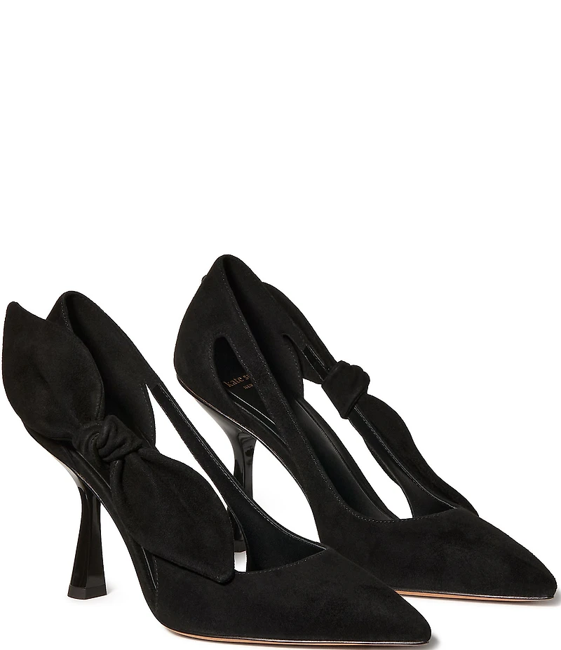 klate spade new york Bunnie Suede Side Bow Dress Pumps