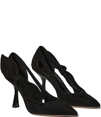 klate spade new york Bunnie Suede Side Bow Dress Pumps