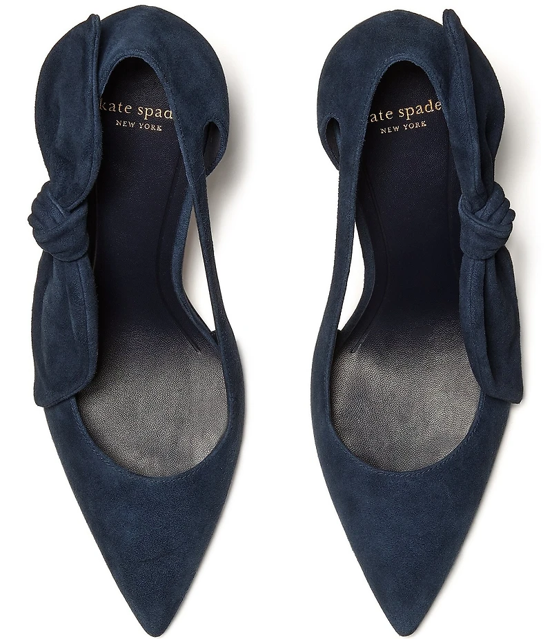 klate spade new york Bunnie Suede Side Bow Dress Pumps
