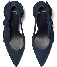 klate spade new york Bunnie Suede Side Bow Dress Pumps