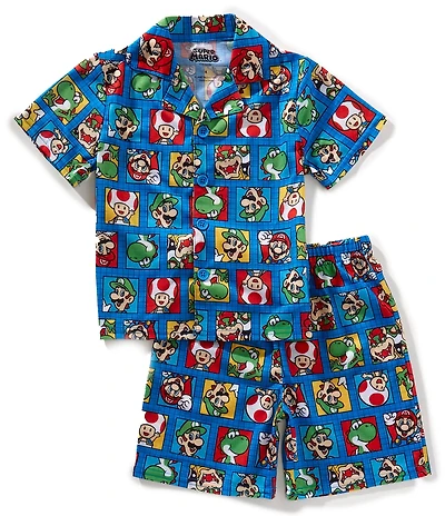 Komar Kids Little/Big Boys Super Mario Two-Piece Pajama Set