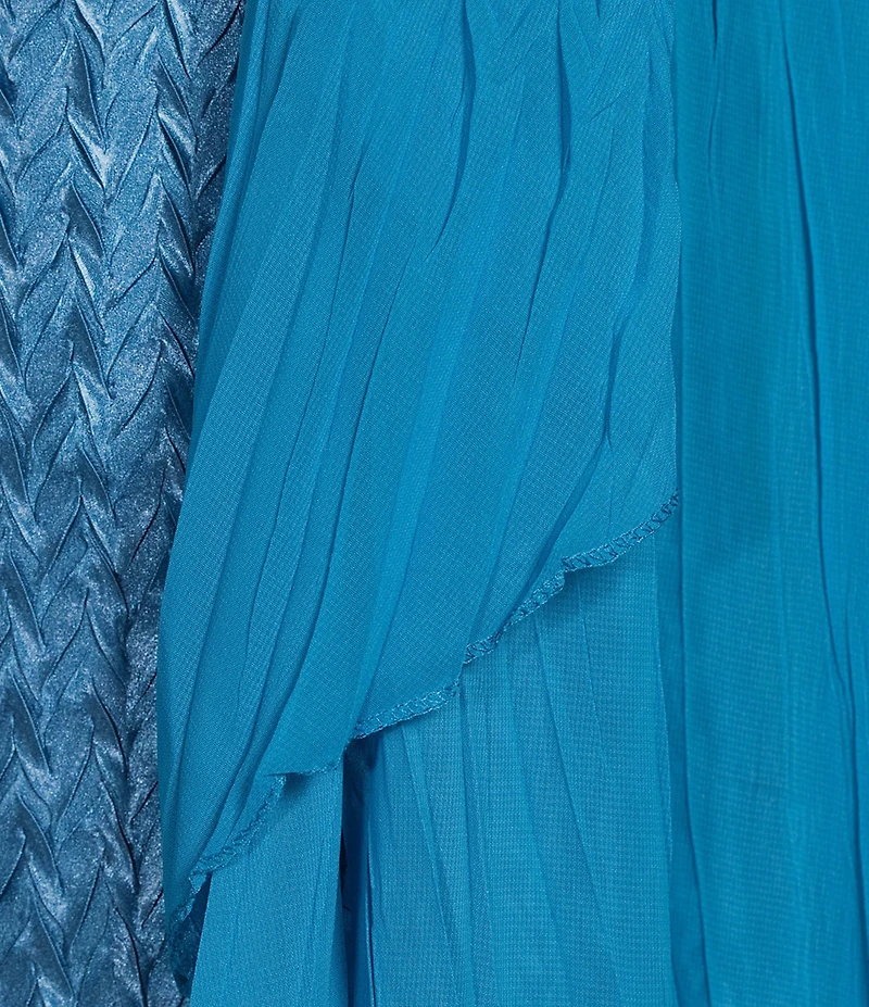 Komarov Charmeuse & Chiffon 3/4 Sleeve Jacket Dress