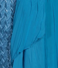 Komarov Charmeuse & Chiffon 3/4 Sleeve Jacket Dress