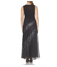 Komarov Illusion Stripe Lace Dress