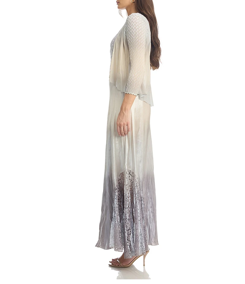Komarov Maxi Ombre Jacket Dress