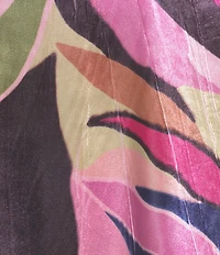 Komarov Mod Tropic Print Charmeuse Lace 3/4 Sleeve Midi Sheath Dress