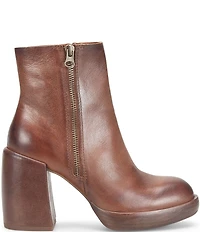 Kork-Ease Aime Leather Platform Block Heel Booties