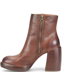 Kork-Ease Aime Leather Platform Block Heel Booties