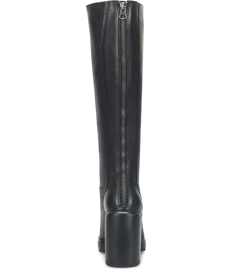 Kork-Ease Anny Leather Block Heel Platform Tall Boots