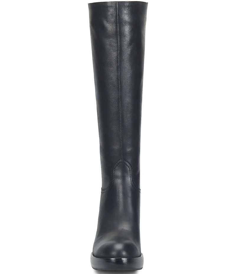 Kork-Ease Anny Leather Block Heel Platform Tall Boots