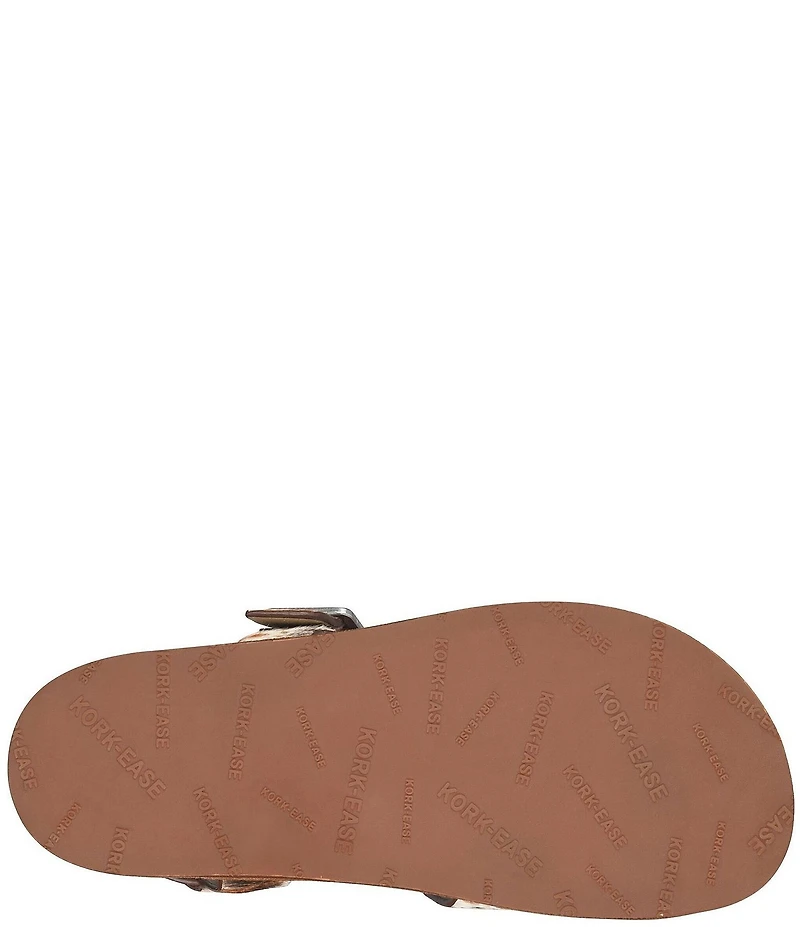 Kork-Ease Anya Calf Hair Toe Loop Ankle Wrap Flat Sandals