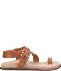 Kork-Ease Anya Leather Toe Loop Ankle Wrap Footbed Sandals