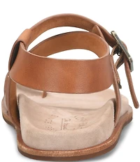 Kork-Ease Anya Leather Toe Loop Ankle Wrap Footbed Sandals