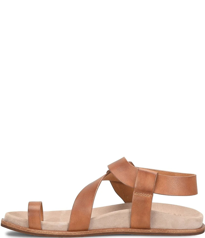 Kork-Ease Anya Leather Toe Loop Ankle Wrap Footbed Sandals