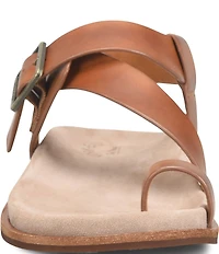 Kork-Ease Anya Leather Toe Loop Ankle Wrap Footbed Sandals