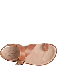 Kork-Ease Anya Leather Toe Loop Ankle Wrap Footbed Sandals