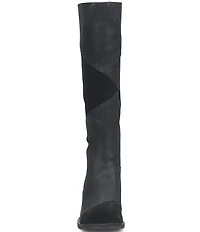 Kork-Ease Asbee Leather and Suede Patchwork Tall Boots