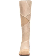 Kork-Ease Asbee Leather and Suede Patchwork Tall Boots