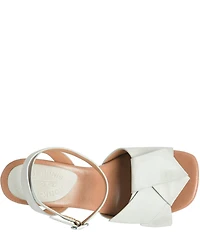 Kork-Ease Brooke Leather Bow Ankle Wrap Block Heel Sandals