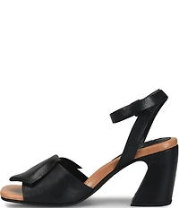 Kork-Ease Brooke Leather Bow Ankle Wrap Block Heel Sandals