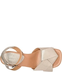 Kork-Ease Brooke Leather Bow Ankle Wrap Block Heel Sandals