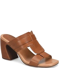 Kork-Ease Brynn Leather Block Heel Slide Sandals