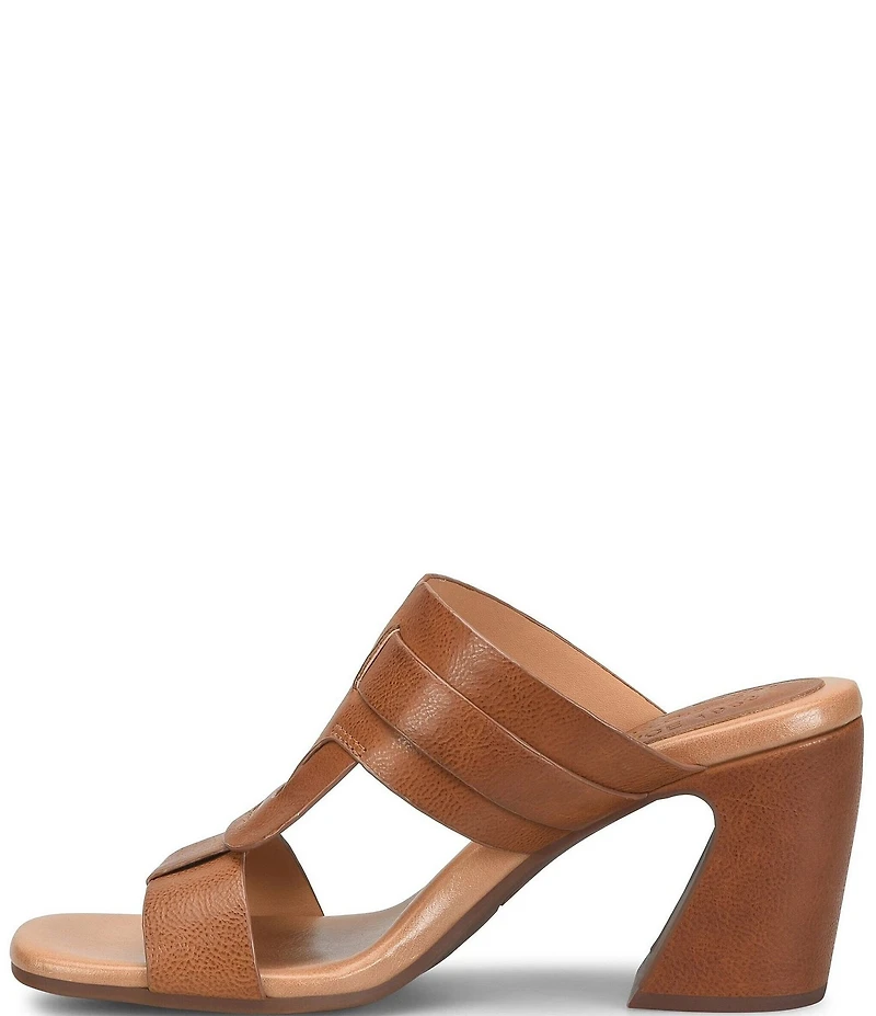 Kork-Ease Brynn Leather Block Heel Slide Sandals
