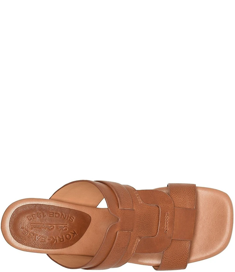 Kork-Ease Brynn Leather Block Heel Slide Sandals