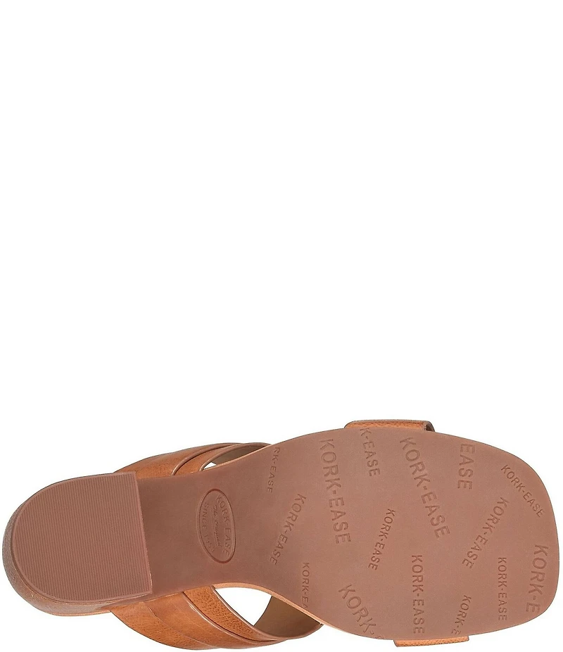 Kork-Ease Brynn Leather Block Heel Slide Sandals