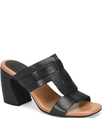Kork-Ease Brynn Leather Block Heel Slide Sandals