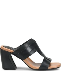 Kork-Ease Brynn Leather Block Heel Slide Sandals
