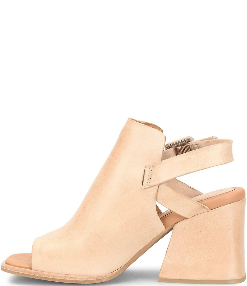 Kork-Ease Cline Leather Slingback Block Heel Sandals