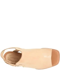 Kork-Ease Cline Leather Slingback Block Heel Sandals