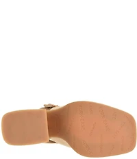 Kork-Ease Cline Leather Slingback Block Heel Sandals